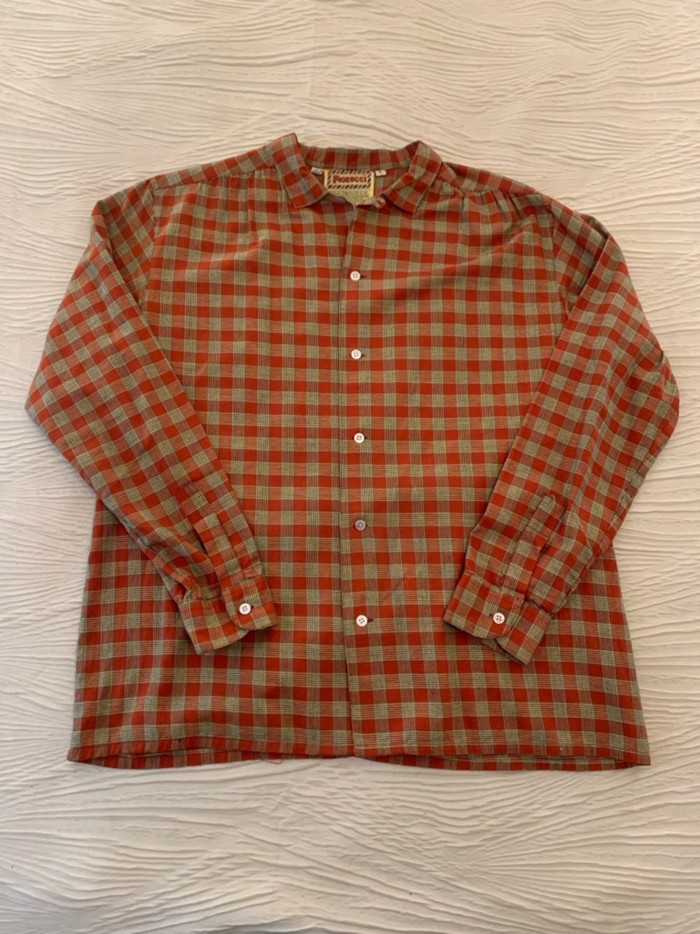 Vintage 70s/80s Fiorucci Lightweight Camp Collar Flannel/Sport shirt, size L